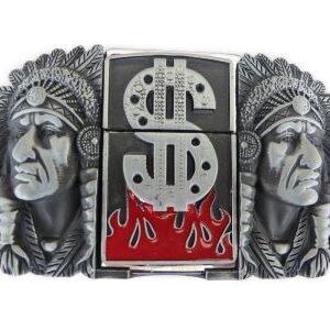 Riem gesp met ingebouwde benzineaansteker