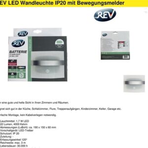 REV Wandlicht IP20 met bewegingsmelder